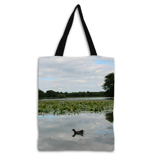 The Elegant All Over Printed Poly Canvas Tote Bag. Flowers & Nature.