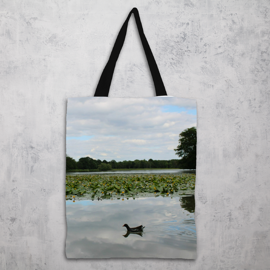 The Elegant All Over Printed Poly Canvas Tote Bag. Flowers & Nature.