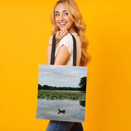 The Elegant All Over Printed Poly Canvas Tote Bag. Flowers & Nature.