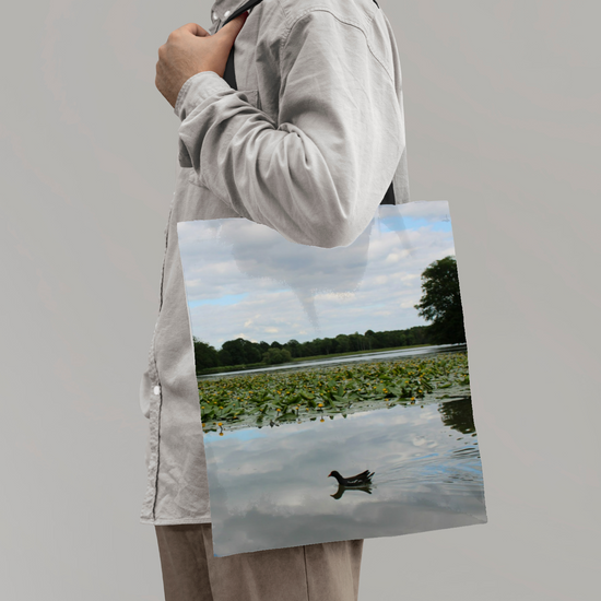 The Elegant All Over Printed Poly Canvas Tote Bag. Flowers & Nature.