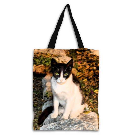 The Elegant All - Over Printed Poly Canvas Tote Bag. Flowers & Nature.