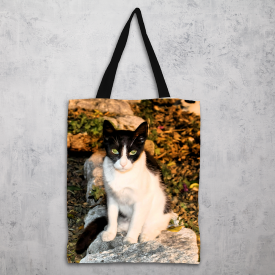 The Elegant All - Over Printed Poly Canvas Tote Bag. Flowers & Nature.