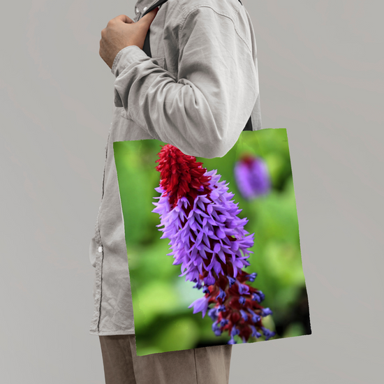The Elegant All Over Printed Poly Canvas Tote Bag. Flowers & Nature.