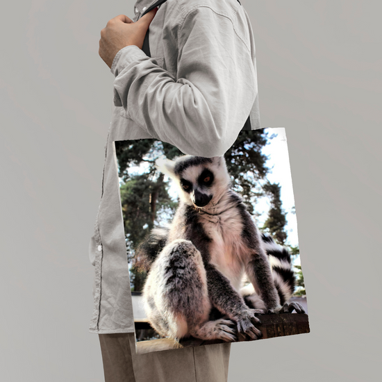 The Elegant All - Over Printed Poly Canvas Tote Bag. Animals & Nature.