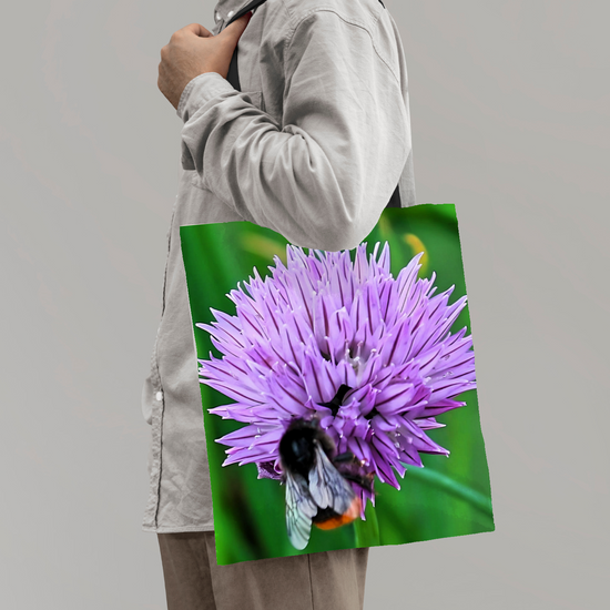 The Elegant All - Over Printed Poly Canvas Tote Bag. Animals & Nature.