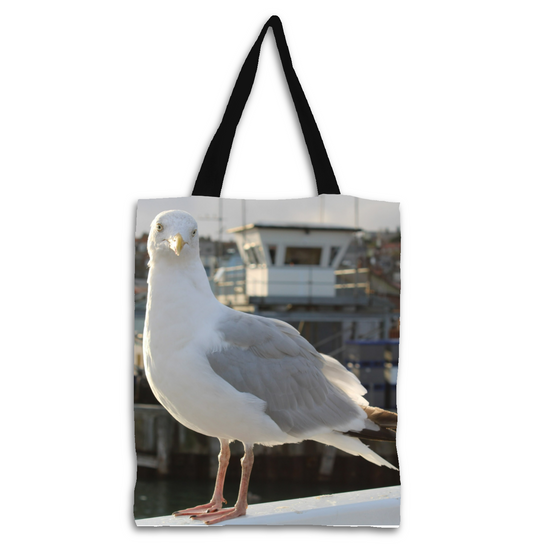 The Elegant All - Over Printed Poly Canvas Tote Bag. Flowers & Nature.