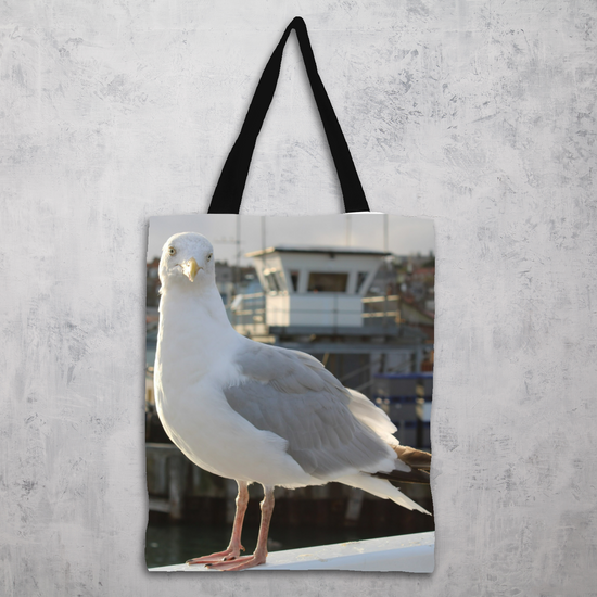 The Elegant All - Over Printed Poly Canvas Tote Bag. Flowers & Nature.
