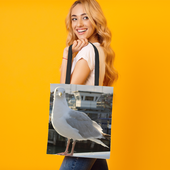The Elegant All - Over Printed Poly Canvas Tote Bag. Flowers & Nature.