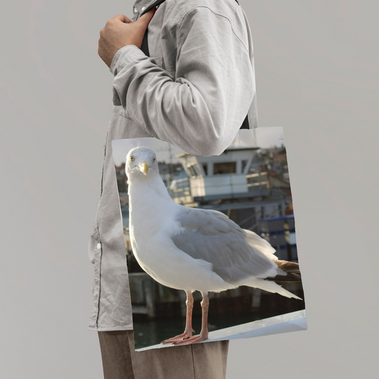 The Elegant All - Over Printed Poly Canvas Tote Bag. Flowers & Nature.