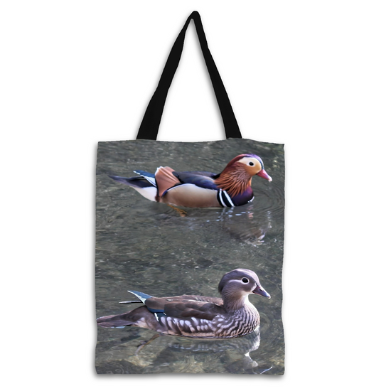 The Elegant All Over Printed Poly Canvas Tote Bag. Flowers & Nature.