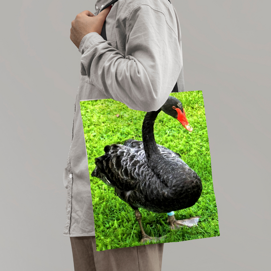 The Elegant All - Over Printed Poly Canvas Tote Bag. Flowers & Nature.