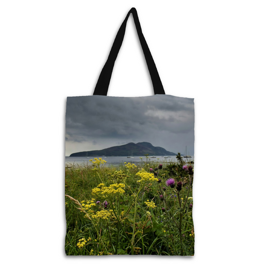 The Elegant All - Over Printed Poly Canvas Tote Bag. Flowers & Nature.