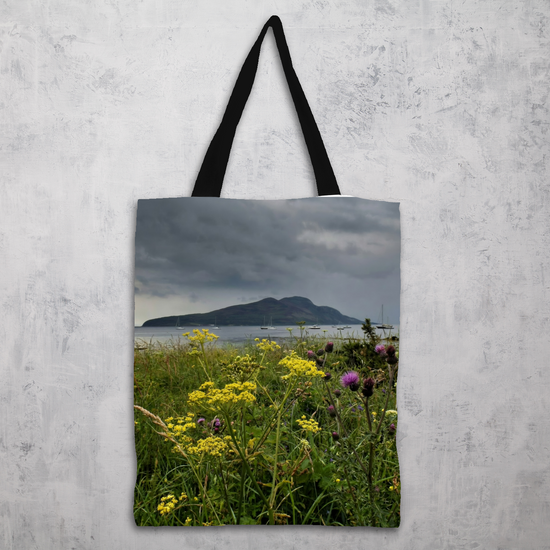 The Elegant All - Over Printed Poly Canvas Tote Bag. Flowers & Nature.