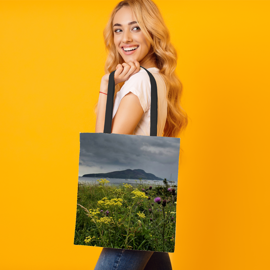 The Elegant All - Over Printed Poly Canvas Tote Bag. Flowers & Nature.