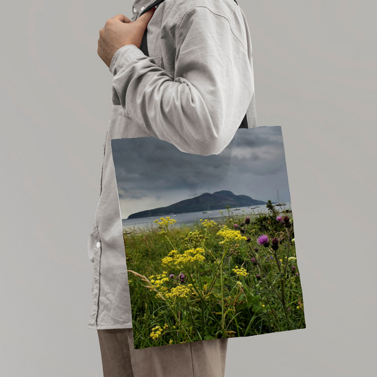 The Elegant All - Over Printed Poly Canvas Tote Bag. Flowers & Nature.