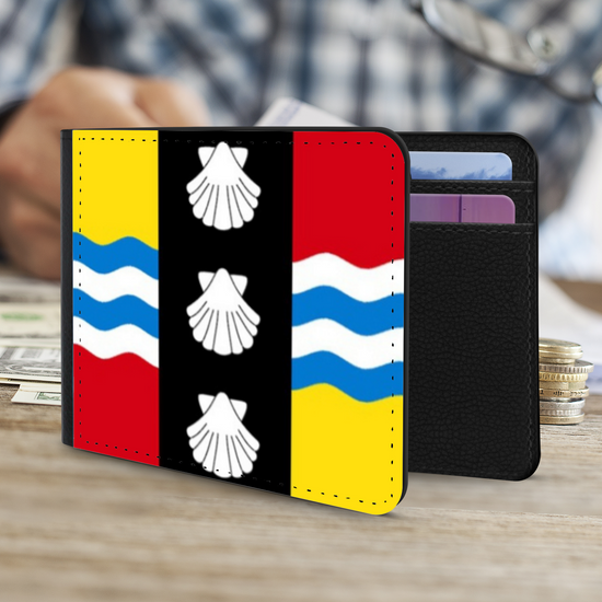 The Faux Leather Gentleman's Wallet. The County Flags Of England. Bedfordshire.