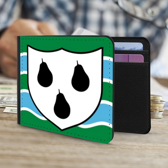 The Faux Leather Gentleman's Wallet. The County Flags of England. Worcestershire.