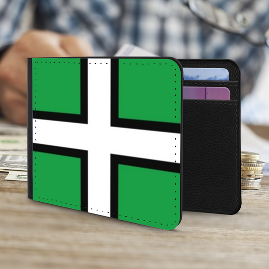 The Faux Leather Gentleman's Wallet. The County Flags Of England. Devon.