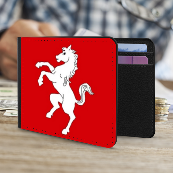 The Faux Leather Gentleman's Wallet. The County Flags of England. Kent.
