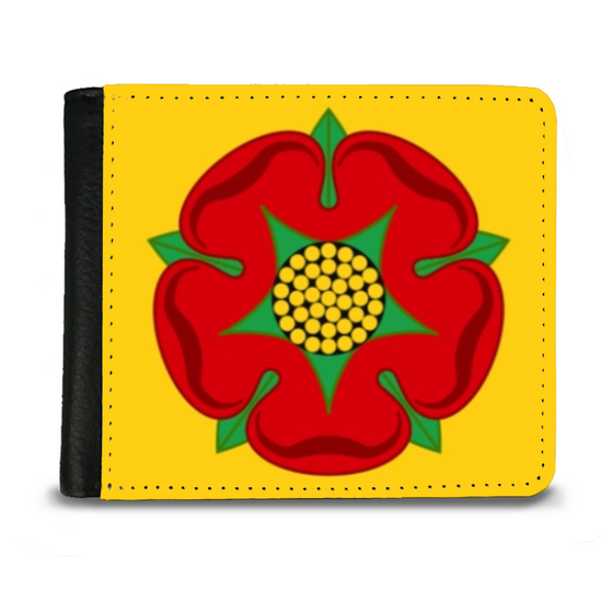 The Faux Leather Gentleman's Wallet. The County Flags Of England. Lancashire.