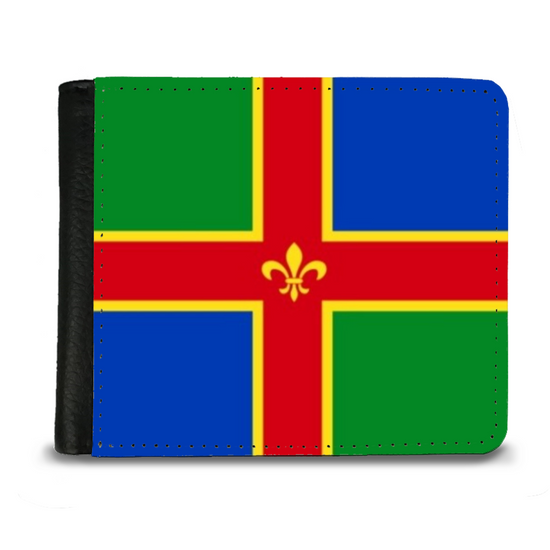 The Faux Leather Gentleman's Wallet. The County Flags Of England. Lincolnshire.