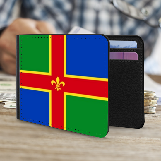 The Faux Leather Gentleman's Wallet. The County Flags Of England. Lincolnshire.