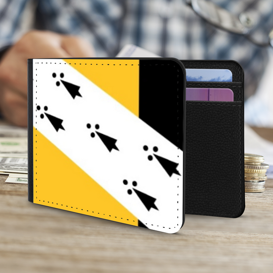 The Faux Leather Gentleman's Wallet. The County Flags Of England. Suffolk.