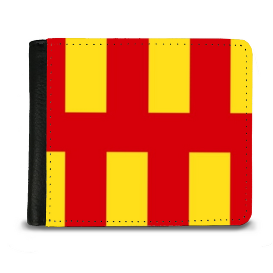 The Faux Leather Gentleman's Wallet. The County Flags Of England. Northumberland.