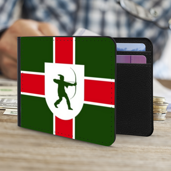 The Faux Leather Gentleman's Wallet. The County Flags Of England. Nottinghamshire.