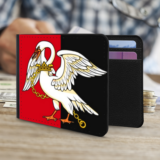 The Faux Leather Gentleman's Wallet. The County Flags Of England. Buckinghamshire.