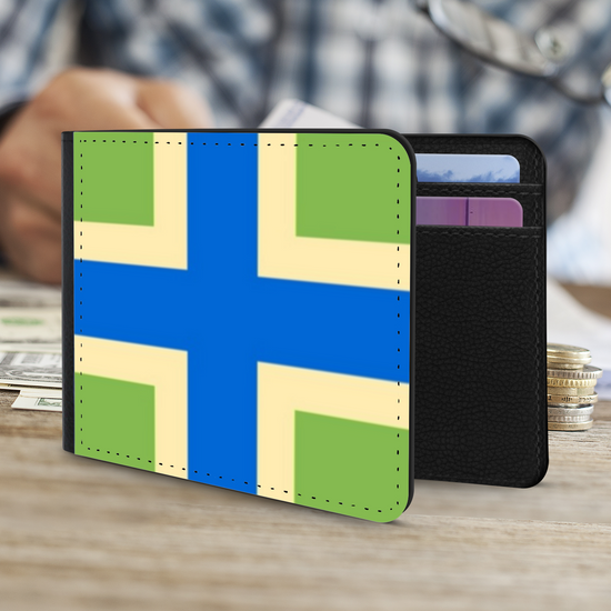 The Faux Leather  Gentleman's  Wallet. The County Flags Of England. Gloucestershire.