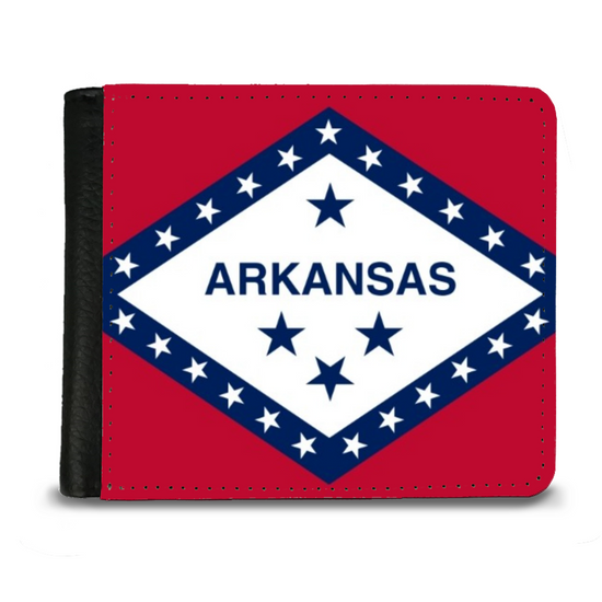 The Faux Leather Gentleman's Wallet. The State Flags Of America. Arkansas.