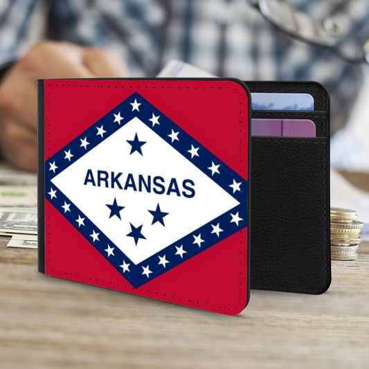 The Faux Leather Gentleman's Wallet. The State Flags Of America. Arkansas.
