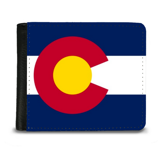 The Faux Leather Gentleman's Wallet. The State Flags Of America. Colorado.