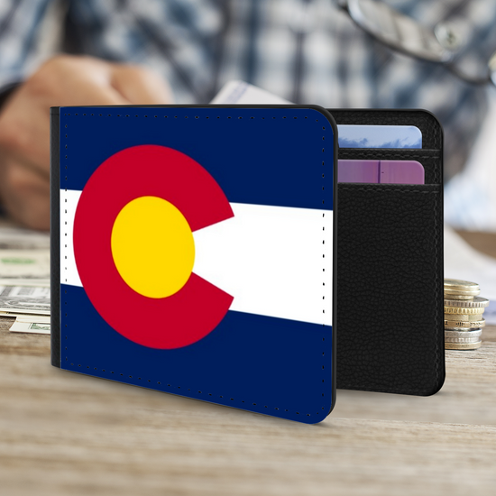 The Faux Leather Gentleman's Wallet. The State Flags Of America. Colorado.