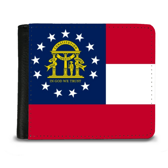 The Faux Leather Gentleman's Wallet. The State Flags Of America. Georgia.