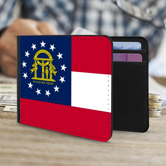 The Faux Leather Gentleman's Wallet. The State Flags Of America. Georgia.