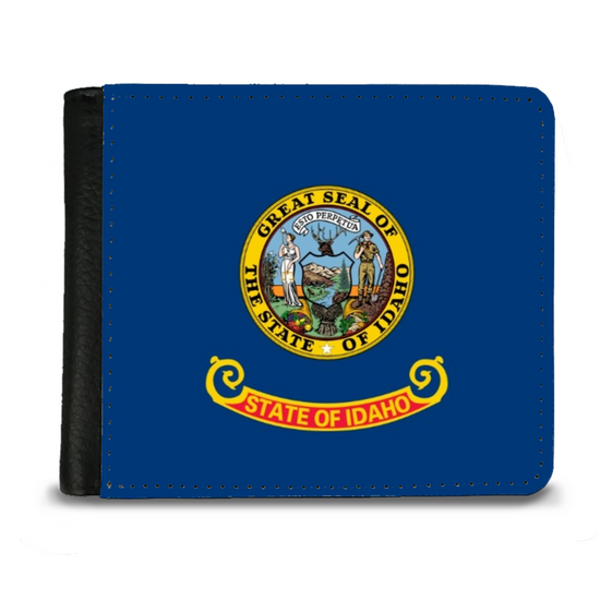 The Faux Leather Gentleman's Wallet. The State Flags Of America. Idaho.