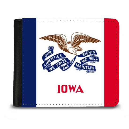 The Faux Leather Gentleman's Wallet. The State Flags Of America. Iowa.