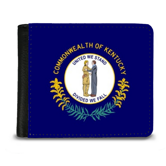 The Faux Leather Gentleman's Wallet. The State Flags Of America. Kentucky.