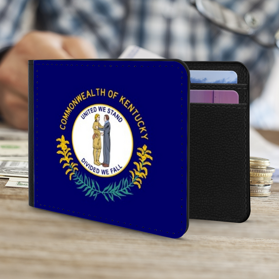 The Faux Leather Gentleman's Wallet. The State Flags Of America. Kentucky.