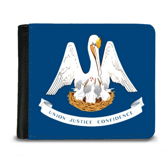 The Faux Leather Gentleman's Wallet. The State Flags Of America. Louisiana.