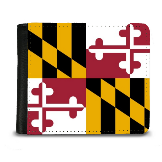 The Faux Leather Gentleman's Wallet. The State Flags Of America. Maryland.