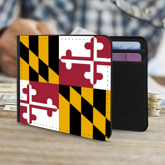 The Faux Leather Gentleman's Wallet. The State Flags Of America. Maryland.
