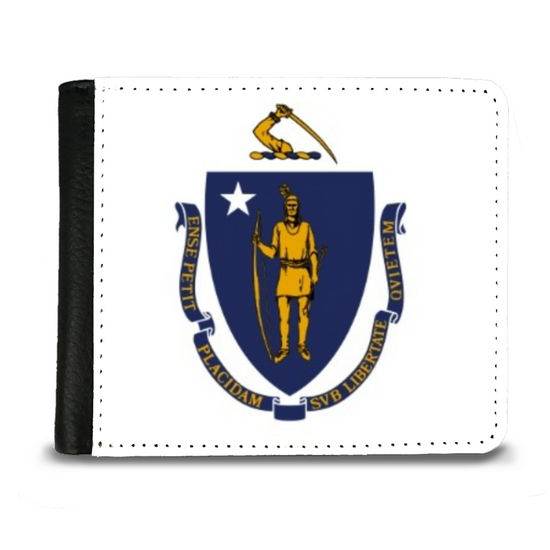 The Faux Leather Gentleman's Wallet. The State Flags Of America. Massachusetts.