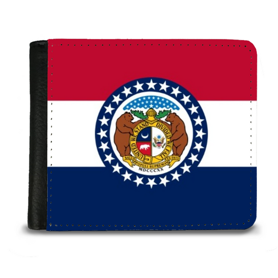The Faux Leather Gentleman's Wallet. The  State Flags Of America. Missouri.