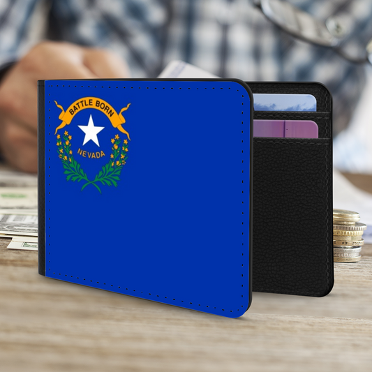The Faux Leather Gentleman's Wallet. The State Flags Of America. Nevada.