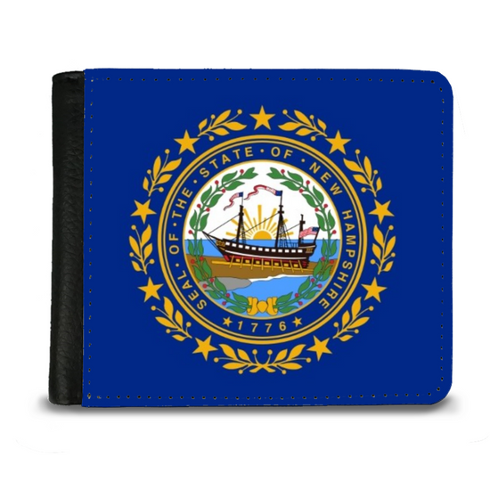 The Faux Leather Gentleman's Wallet. The State Flags Of America. New Hampshire.