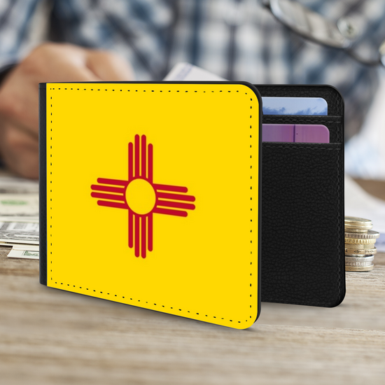 The Faux Leather Gentleman's Wallet. The State Flags Of America. New Mexico.