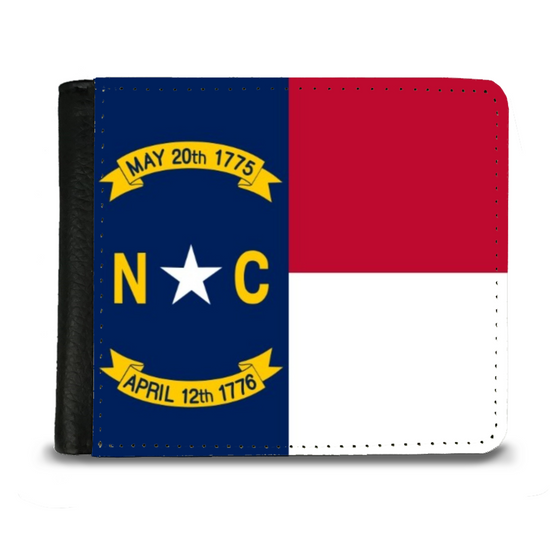 The Faux Leather Gentleman's Wallet. The State Flags Of America. North Carolina.